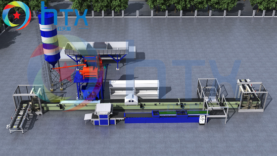 Linha de produção de chapa de quartzo de revestimento de pedra de alimentação artificial totalmente automática