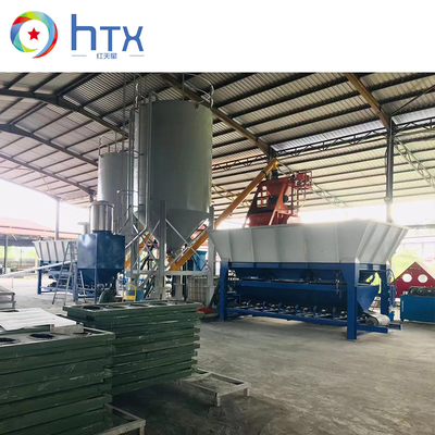 Linha de produção dos fabricantes do sistema de dosagem da máquina de alimentação de bloco de retenção de concreto
