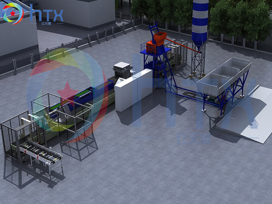 Linha de produção concreta pedra cultivada da parede 3d automática pré-fabricada que faz a máquina