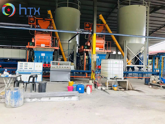 Pré-fabrique a linha de produção máquina do painel de parede 3D de carcaça concreta do folheado de pedra artificial