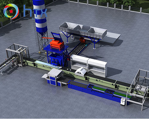 Sistema de dosagem de concreto Máquina de fabricação de pedra artificial com função múltipla