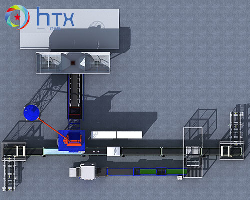 Linha de produção de painéis de parede de sistema de dosagem de concreto com modo de funcionamento automático
