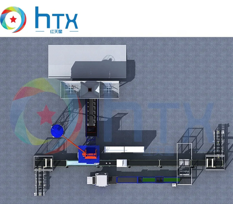 PLC Máquina automática de fabricação de azulejos de piso Linha de produção de pedra artificial