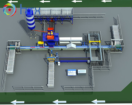 Sistema automático de controlo PLC Linha de produção de pedra de chapa Máquina de enchimento de blocos de retenção de concreto