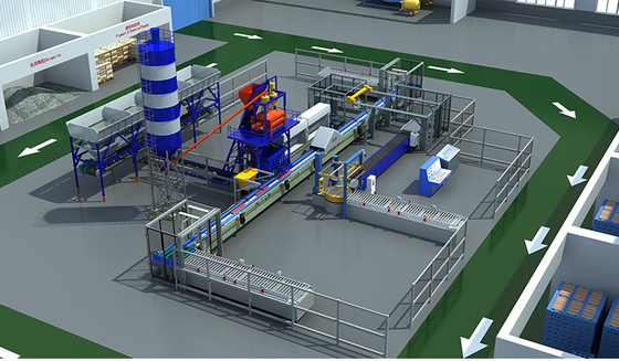 Máquina Hpc Precast Equipamento de concreto Linha de produção de pedra veneer