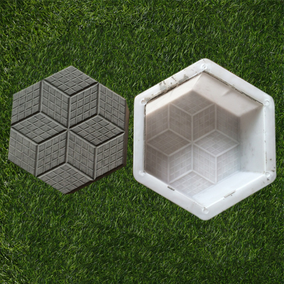 Molde de borracha plástico do Paver, molde concreto do trajeto do cimento do bloqueio