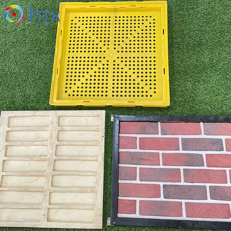 Formas decorativas de revestimento de pedra cultivada e moldes de borracha de tijolo para moldes de pedra artificial
